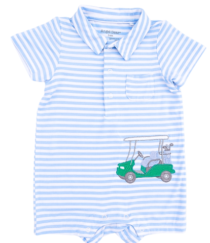 Striped Golf Polo Romper