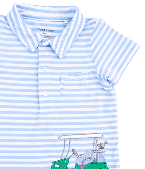 Striped Golf Polo Romper