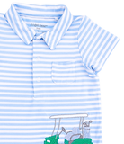Striped Golf Polo Romper