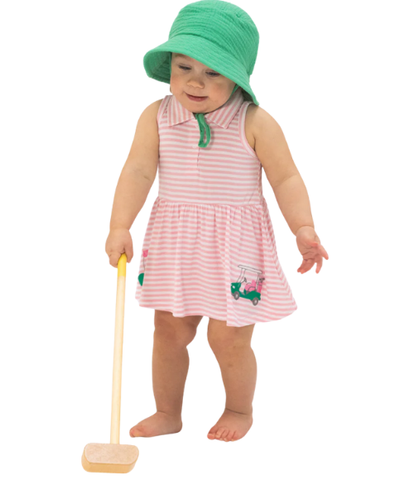 Striped Golf Polo Tennis Dress