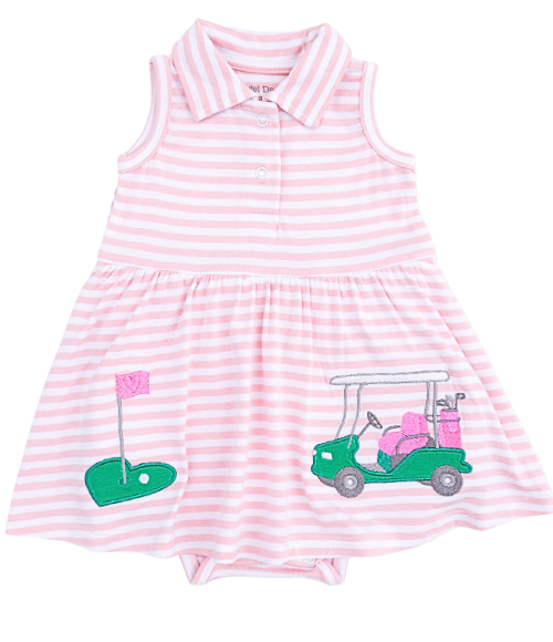 Striped Golf Polo Tennis Dress