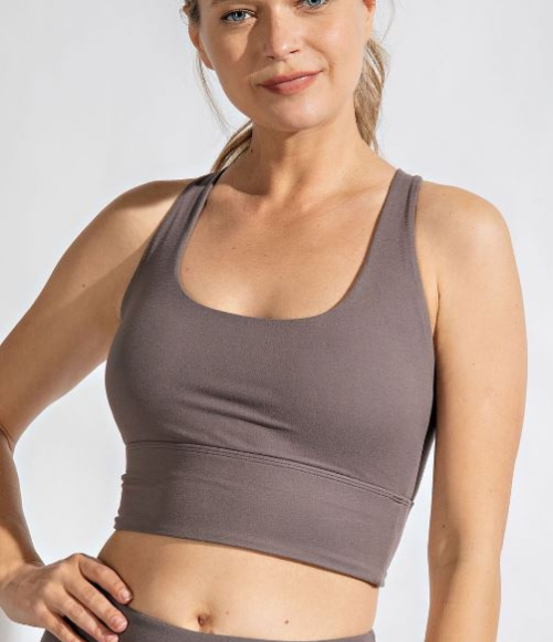 Plus Strappy Criss Cross Back Sports Bralette