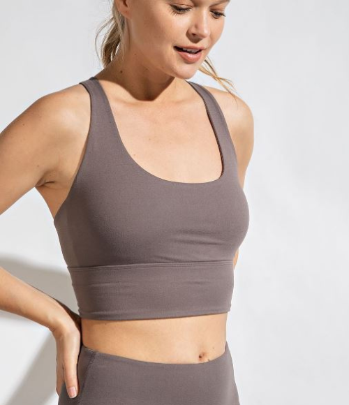 Plus Strappy Criss Cross Back Sports Bralette