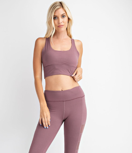 Plus Strappy Criss Cross Back Sports Bralette