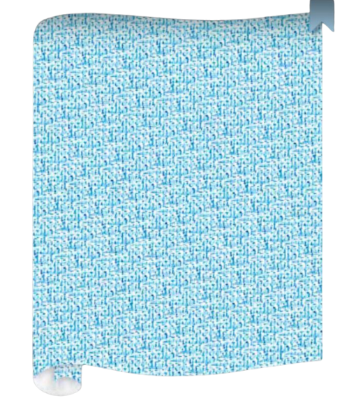 Blue Crosshatch Pattern Table Runner