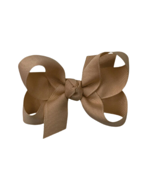 Taupe Grosgrain Bow