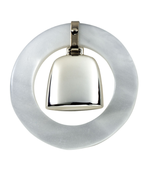 Salisbury Teething Ring-Rattle in White