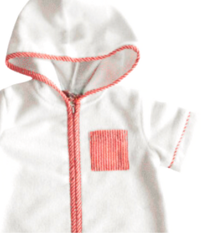 Red Gingham Terry Cover Up