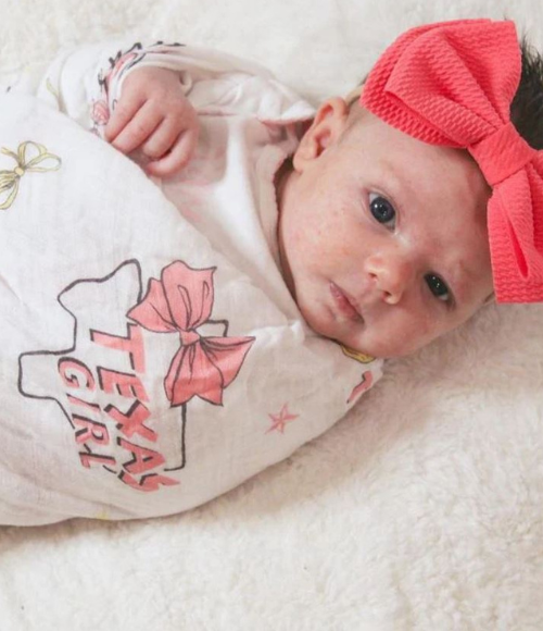 Texas Girl Organic Swaddle Blanket