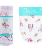 Texas Girl Burp Cloth & Bib
