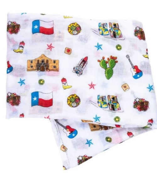 Texas Baby Burp Cloth, Bib & Swaddle Blanket