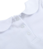 White Collared Unisex SS Bodysuit