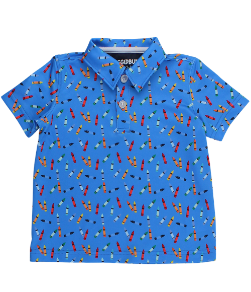 Tiny Crayons SS Performance Polo