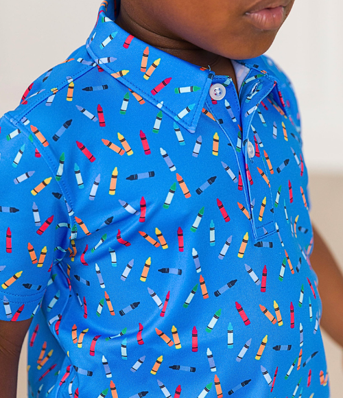 Tiny Crayons SS Performance Polo