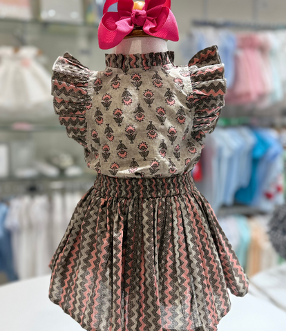 Little Tiffany Mocha Skort Set