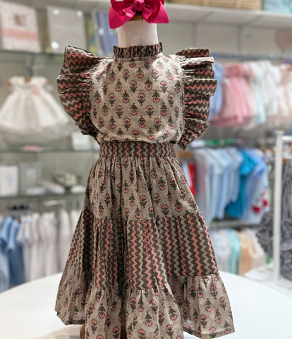 Tiffany Mocha Skirt Set