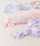 Periwinkle Blue Toile Sleep Gown & Hat Set