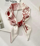 Top Letter Mini Silk Accessory Scarfs