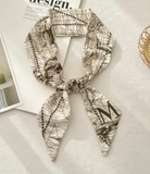 Top Letter Mini Silk Accessory Scarfs