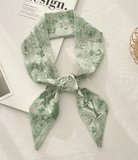 Top Letter Mini Silk Accessory Scarfs
