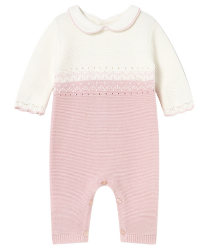 Crystal Pink Tricot Romper
