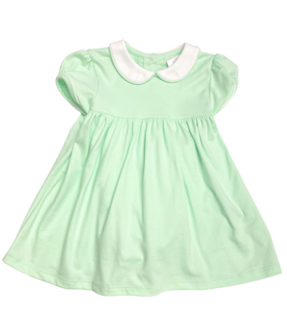 Bambinos Trinity Twirl Dress - SS White/Green