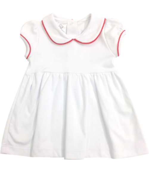 Bambinos Trinity Twirl Dress - SS White/Red