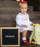 Bambinos Trinity Twirl LS Dress - White/Red