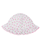 Kissy Tulip Blossoms Smocked Bubble & Floppy Hat Set