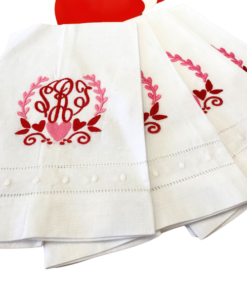 Valentines Heart Frame Tea Towel