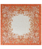 Vintage Floral Frame Square Satin Scarfs
