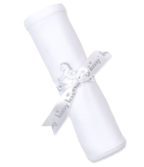 Kissy White & Silver Riding Rockers Blanket