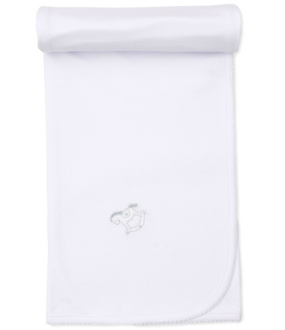 Kissy White & Silver Riding Rockers Blanket