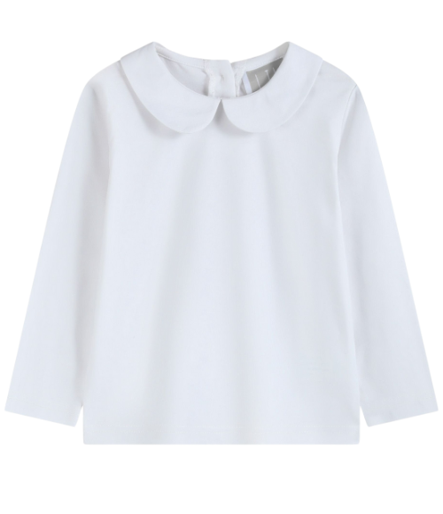 White Collared LS Shirt