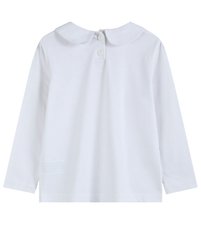 White Collared LS Shirt