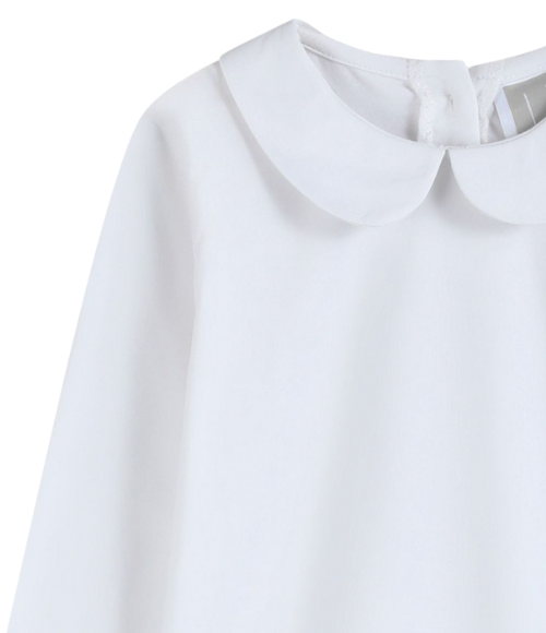White Collared LS Shirt