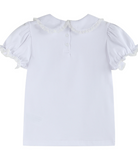 White Collared Lace Sleeve Shirt