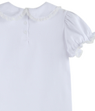 White Collared Lace Sleeve Shirt