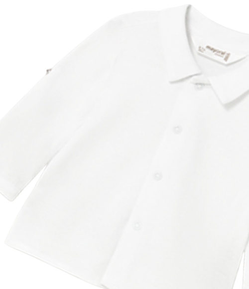 White Collared Baby Shirt