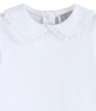White Lace Collared Girls LS Bodysuit