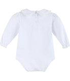 White Lace Collared Girls LS Bodysuit