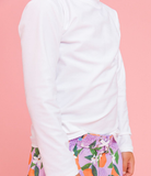 White Long Sleeve Rash Guard