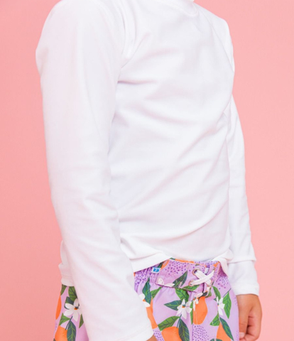 White Long Sleeve Rash Guard