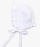 White Ruffled Edge Bonnet