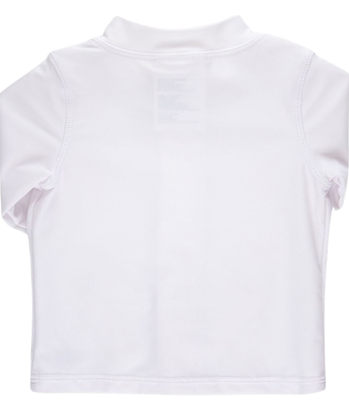 White Baby LS Full Zip Rash Guard