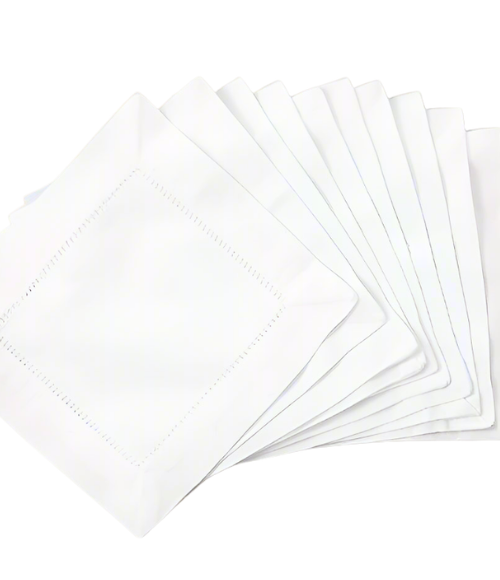 Colored Linen Cocktail Napkins, Set of 4