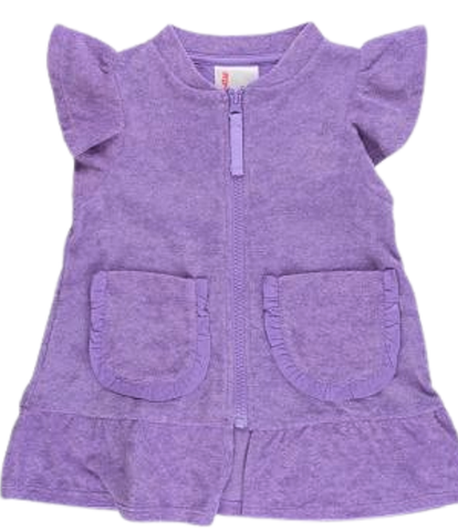 Wisteria Purple Terry Butterfly Sleeve Cover-Up