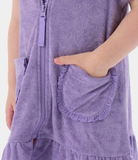 Wisteria Purple Terry Butterfly Sleeve Cover-Up