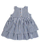 Navy Gingham Bow Dress