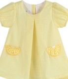 Yellow Lemon Dress & Bloomer Set